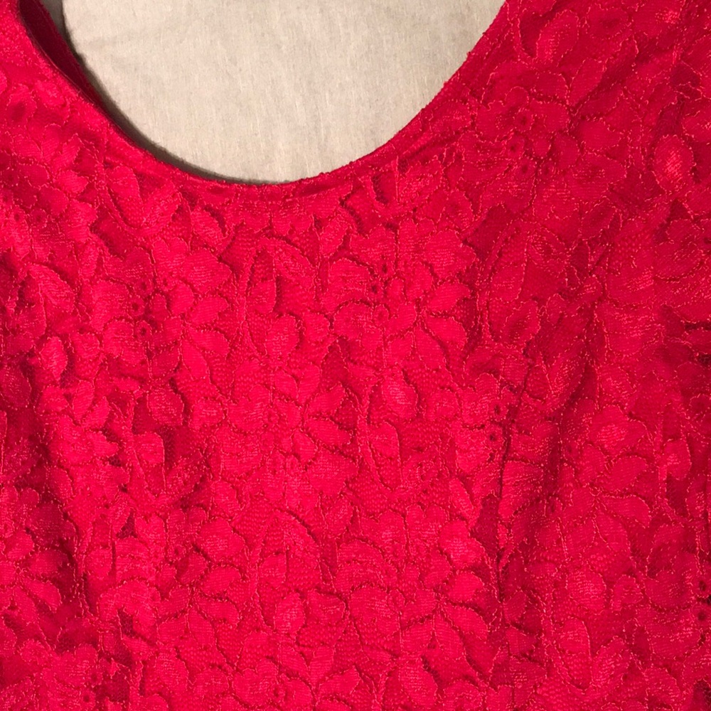 Red lace sweetheart cocktail dress small EUC ❤️ - Picture 2 of 4